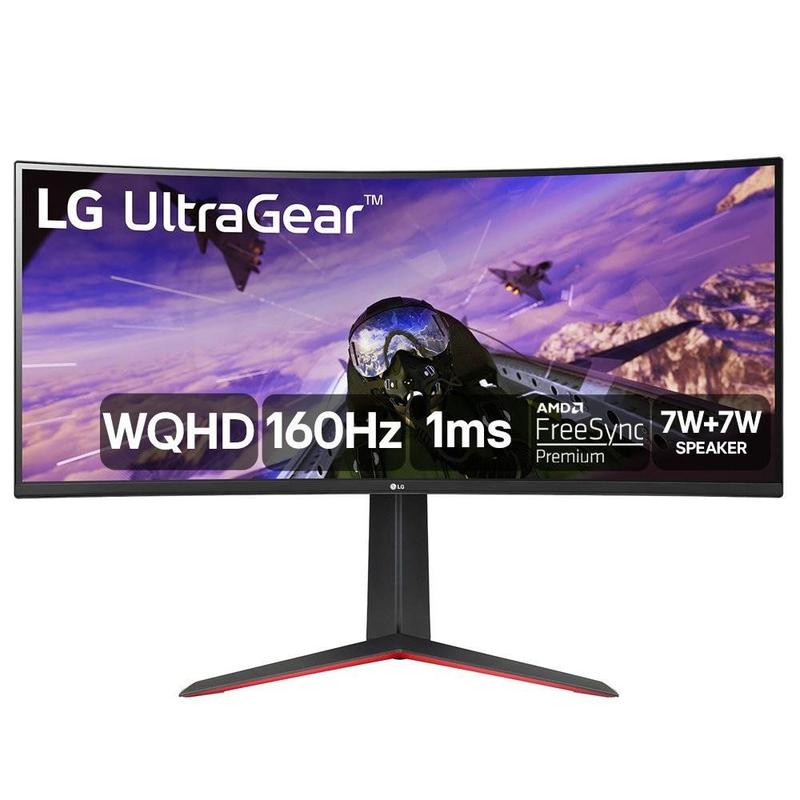 Imagem do produto Monitor Gamer LG UltraGear Curvo 34” WQHD UltraWide 3440x1440 160Hz 1ms (MBR) HDR10 AMD FreeSync HDMI 34GP63A-B em Magazine Luiza